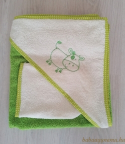 Világos Zöld-fehér -  boci hímzéssel termék főképe