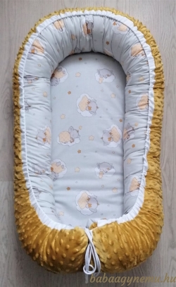 Nelli álmodik-sárga - mustár minky- Babafészek termék főképe